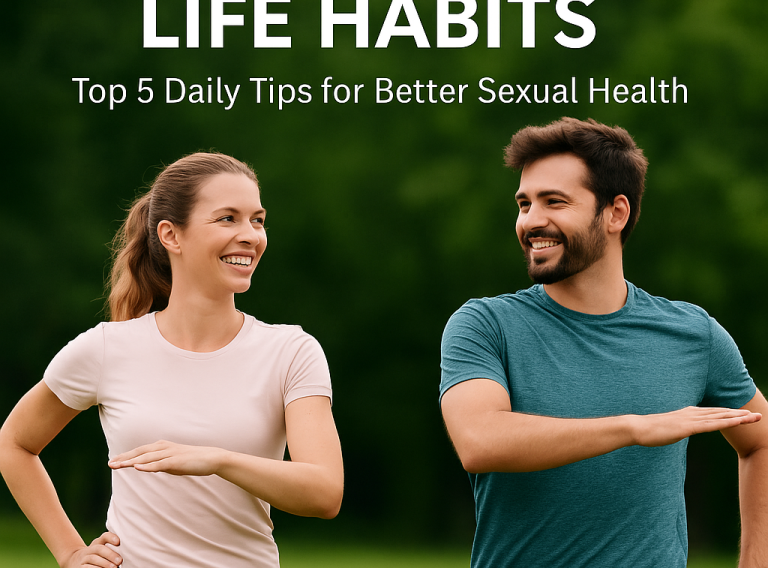 “Healthy sex life habits — happy couple exercising outdoors promoting daily fitness and sexual wellness | Dr. Krunal Patel Sexologist Ahmedabad”